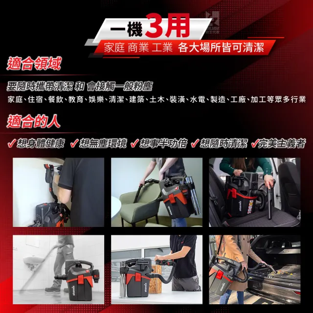 【Starmix 吸特樂】基本款無線型氣壓式清潔乾溼吹三用吸塵器 無電池和充電器(SMART L 18V)