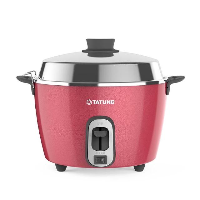 【TATUNG 大同】6人份櫻桃紅不鏽鋼配件電鍋/全配款(TAC-06R-MR)