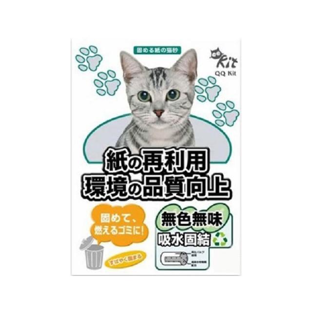 【QQ KIT】環保紙貓砂-無色無味 7L*7包組(貓砂、紙砂)