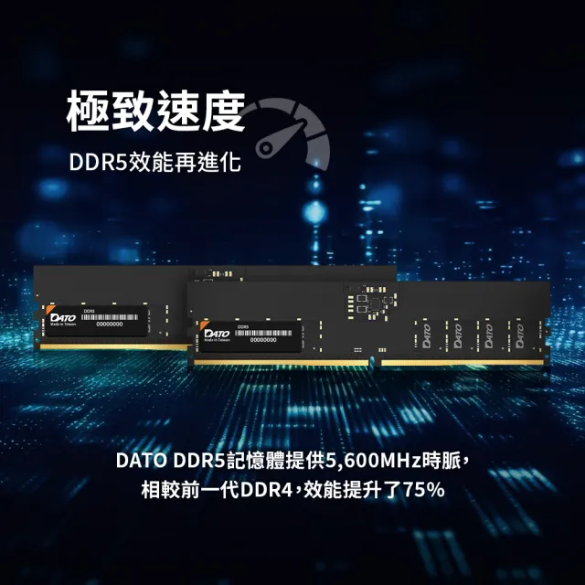 【DATO 達多】DDR5 5600 16GB 桌上型記憶體(DT16G5DU56)