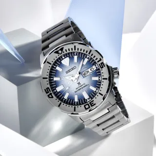 【SEIKO 精工】PROSPEX 愛海洋 企鵝漫步 200米潛水機械錶-42.4mm 聖誕 禮物(4R36-11C0H/SRPG57K1)