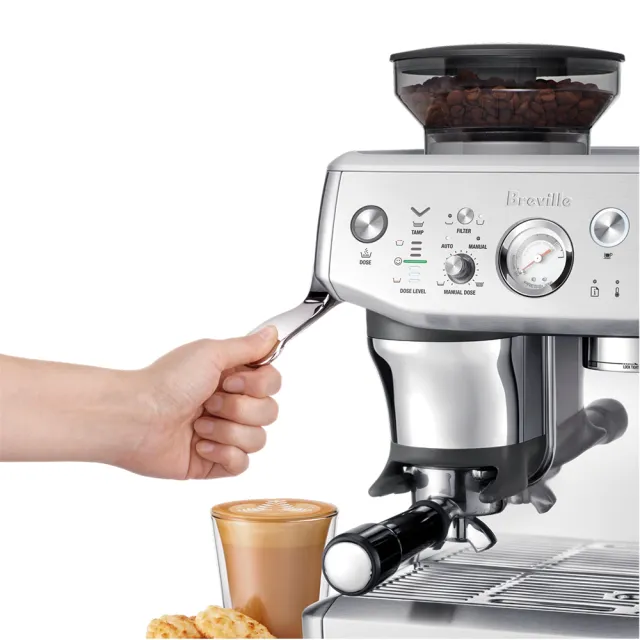 【Breville】BES876XL the Barista Express Impress咖啡機（雪花白）(總代理公司貨)