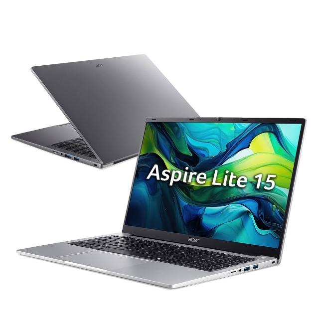 Acer 宏碁 Aspire Lite AL15-32P-C2R2 筆電，搭載 Intel Celeron N4500 處理器，4GB LPDDR4X 記憶體，1280 x 1080 FHD 解析度，內建 UHD Graphics 顯示卡，銀色 IPS 電腦螢幕，支援 USB Type-C/Type-A、HDMI、microSD 讀卡機，內建 HD 網路攝影機，Win11 Home S 模式作業系統，含指紋辨識與 45Wh 電池，為延保商品