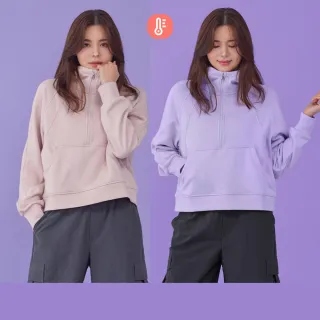 【STL】現貨 韓國瑜伽 DM Hoodie Half Zip 刷毛 保暖 連帽 女 運動機能 半拉鏈 帽Ｔ 長袖 上衣(多色)