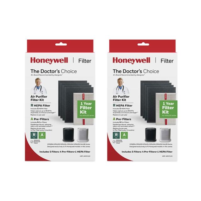 【Honeywell】兩年份耗材組(內含HRF-ARVP100 x2盒★適用HPA100 / HPA5150WTWV1)