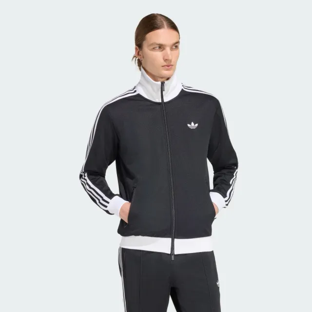 【adidas 愛迪達】ADICOLOR 運動外套(KE3527 男款ORIGINALS經典運動夾克 黑白配色)
