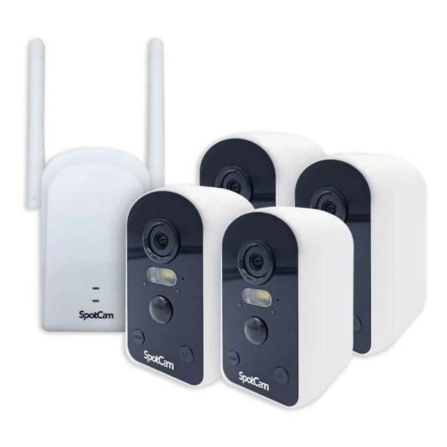 【spotcam】Solo Pro 四路監視器套組 2.5K高畫質免插電超廣角戶外監視器 IP CAM(IP65防水防塵│免費雲端)