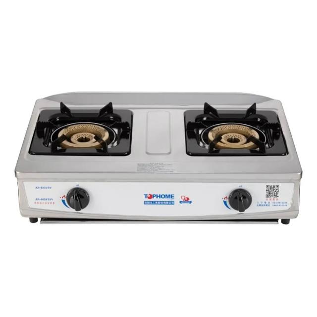 【TOPHOME 莊頭北工業】白鐵雙內燄銅爐頭台爐 (AS-6629TSV 原廠安裝)