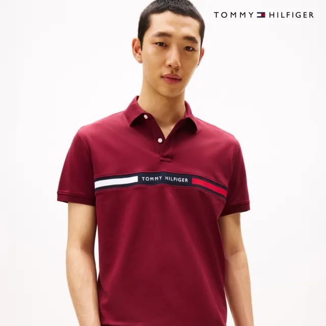 【TOMMY HILFIGER】官方旗艦館標準版型 Polo 衫 深_紅色