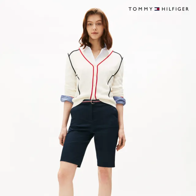 【TOMMY HILFIGER】官方旗艦館標準版型純色彈性牛津襯衫_裸色