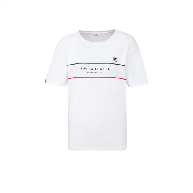 【FILA】男短袖圓領T恤-白色 1TEA-1704-WT