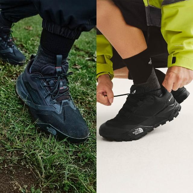 【The North Face】中性款黑色Gore-Tex防水透氣徒步鞋(多款任選)