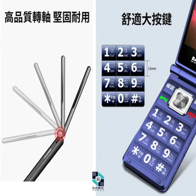 【Benten 奔騰】F72 4G 雙螢幕摺疊手機 內含座充 VoLTE(老人機 原廠標配 長輩機 翻蓋手機 按鍵手機)