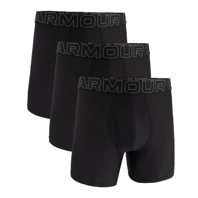 【UNDER ARMOUR】UA 男 Perf Tech Mesh 6吋四角褲3入_1383884-001(黑色)