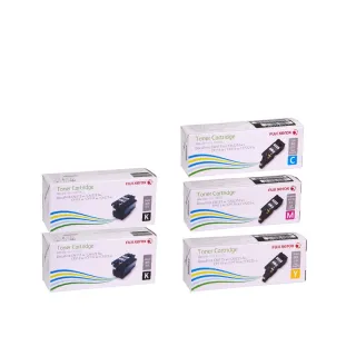 【FUJIFILM 富士軟片】二黑三彩組★CT202264x2-67 原廠原裝 碳粉匣組(黑2000張/彩1400張/彩色C115/225系列)