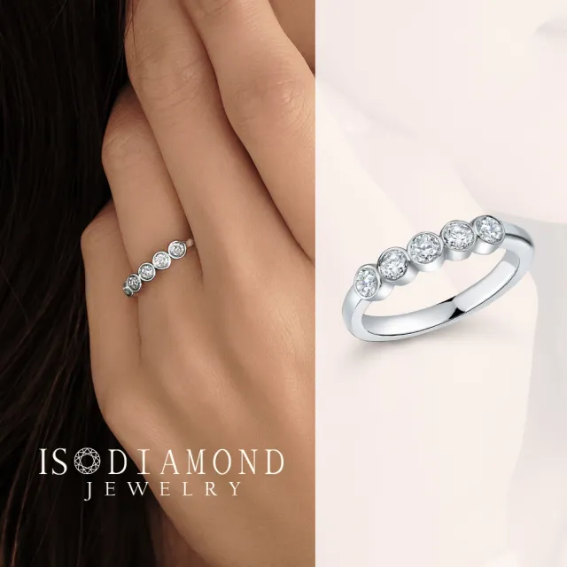 【IS DIAMOND】50分 極美D色 滿鑽鑽石戒指 任選 線戒(培育鑽石)