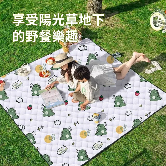 【SUNORO】200x200cm戶外牛津布防水野餐墊 露營地墊防潮地布 帳篷防水布沙灘郊遊墊（可圍坐4-6人）