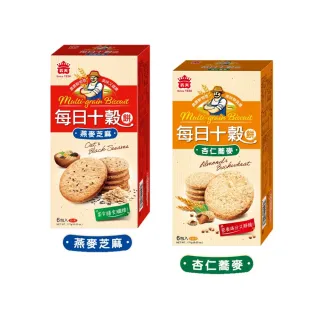 【義美】每日十穀養生餅171g*2盒(燕麥芝麻/杏仁蕎麥)