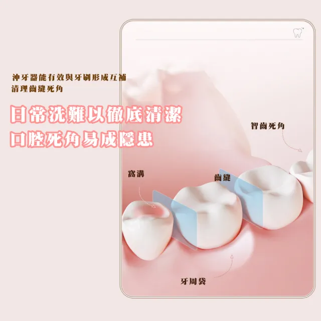 【齒間清爽】家用便攜式電動3檔洗牙機(沖牙器 潔牙器 噴牙機 牙線機 沖齒機 刷牙機 口腔)