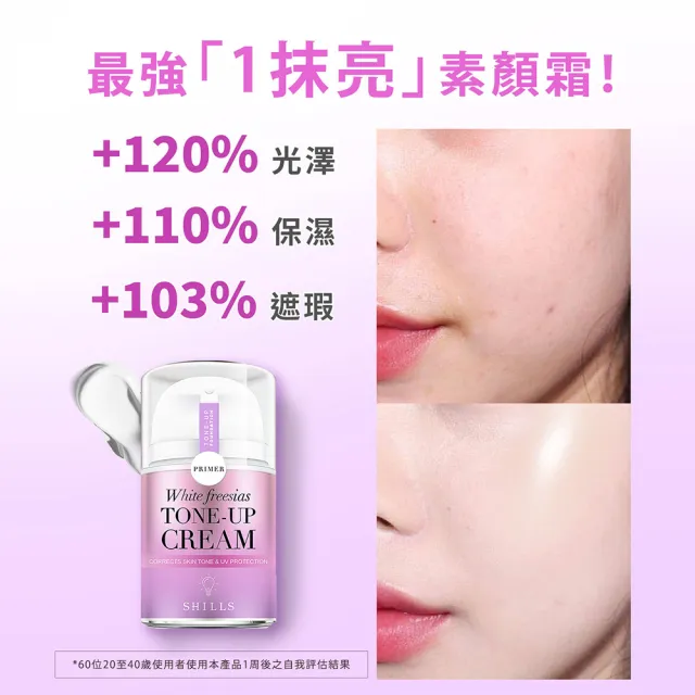 【SHILLS 舒兒絲】抗UV美白濾鏡小蒼蘭素顏霜＋超水感裸肌濾鏡素顏霜(牛奶霜/小姐不熙娣推薦)
