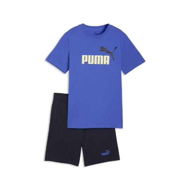 【PUMA】基本系列ESS短袖短褲套裝 孩童 68629850  藍色