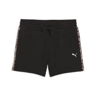 【PUMA】基本系列ESS 豹紋5吋短褲 女性 69384401  黑色
