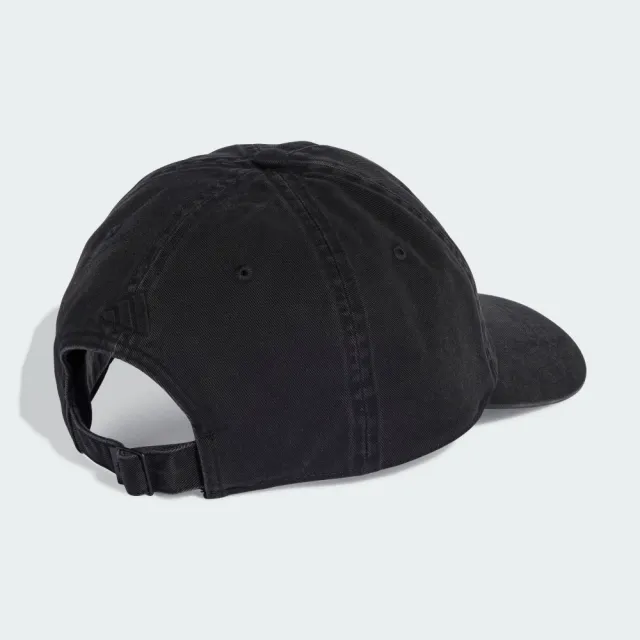 【adidas 愛迪達】帽子 運動帽 棒球帽 遮陽帽 WASHED DAD CAP 黑 KB2105