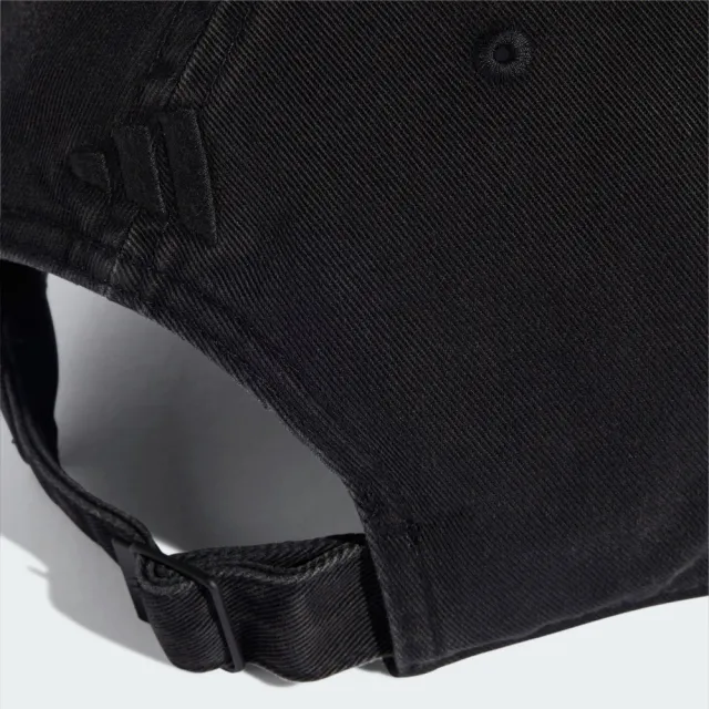 【adidas 愛迪達】帽子 運動帽 棒球帽 遮陽帽 WASHED DAD CAP 黑 KB2105