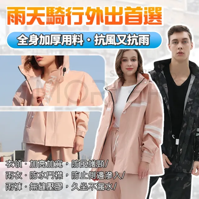 【MorTer】兩件式雨衣 防風防水抗濕不悶熱 雨衣 兩件式雨衣套裝 防水防風透氣 機車雨衣 雨褲套裝