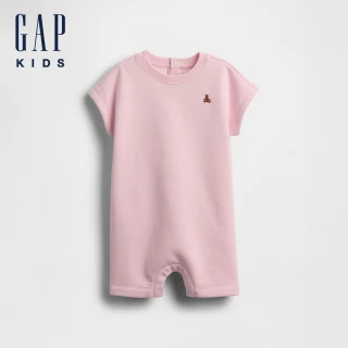 【GAP】嬰兒VintageSoft短版連身衣-春日粉(883381)