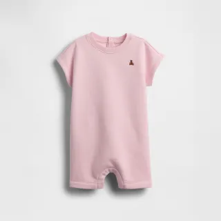 【GAP】嬰兒VintageSoft短版連身衣-春日粉(883381)