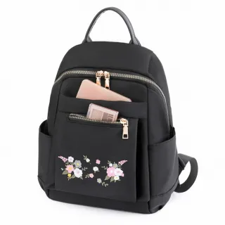 【EMMA SUE】雙11 尼龍後背包 刺繡包包 繡花後背包 可愛背包 女生包包 時尚媽咪包 刺繡雙肩包 外