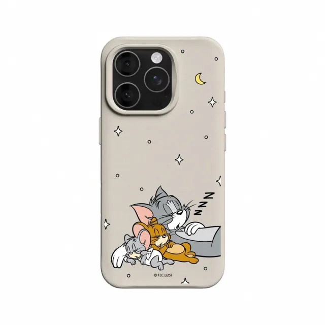 【RHINOSHIELD 犀牛盾】iPhone 15系列 SolidX MagSafe兼容 防摔磁吸手機殼/睡覺好夥伴(湯姆貓與傑利鼠)