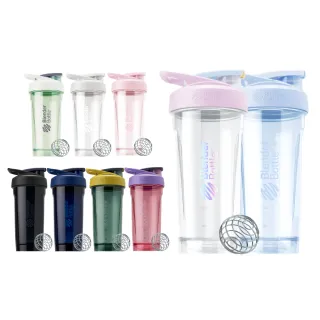 【Blender Bottle】2入組_〈Strada Tritan〉按壓防漏搖搖杯828ml 美國原裝進口(BlenderBottle/運動水壺)