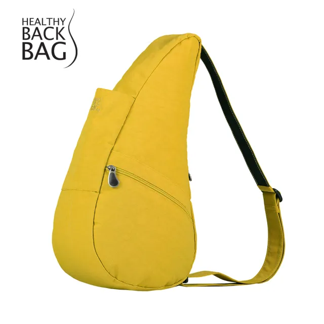 【HEALTHY BACK BAG】官方直營-基本款 TEXTURED NYLON SMALL 斜背包-蜜柚黃 男包 女包 側背包 大容量包