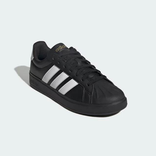 【adidas 愛迪達】Streettalk 男 運動休閒鞋 貝殼鞋 舒適 黑 白(JP8276)