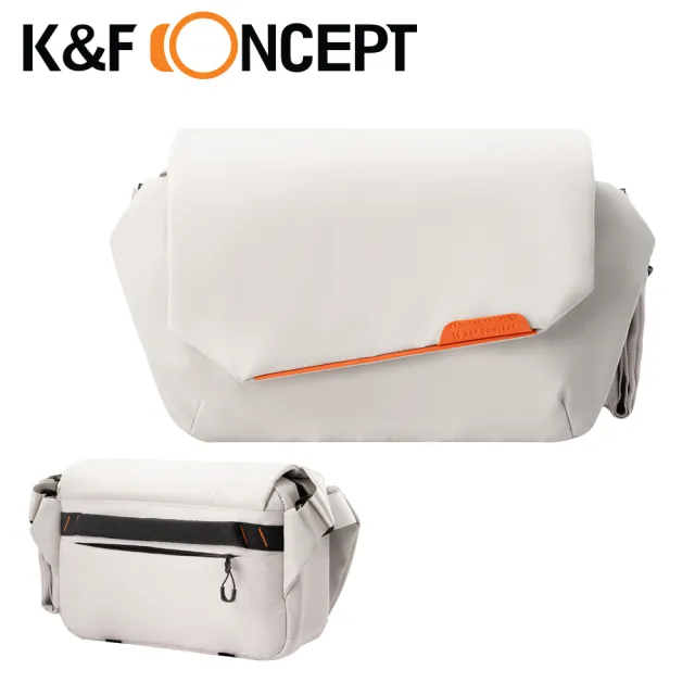 【K&F Concept】專業攝影單眼相機單肩斜背包 可外掛腳架 白色(KF13.213V1)