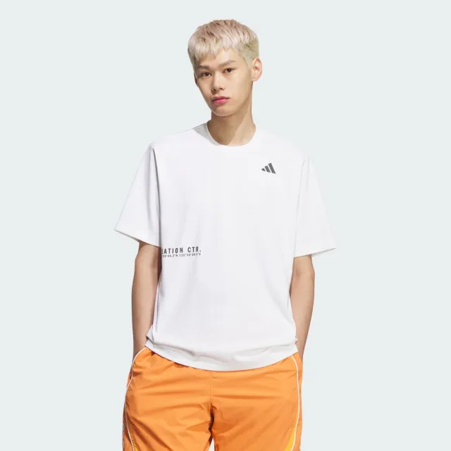 【adidas 愛迪達】短袖上衣 男 訓練 慢跑 亞規 BL S/S TEE 白 KF3703