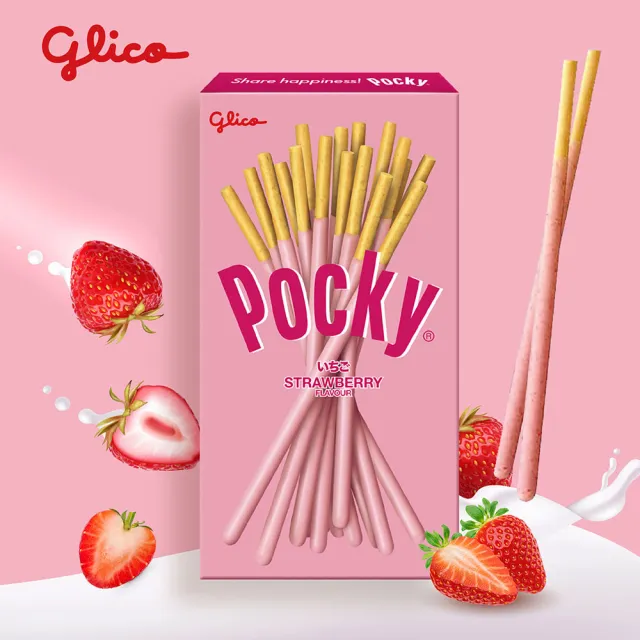 【Glico 格力高】官方直營 Pocky百奇 巧克力棒X10盒入(巧克力/草莓/抹茶/牛奶餅乾)