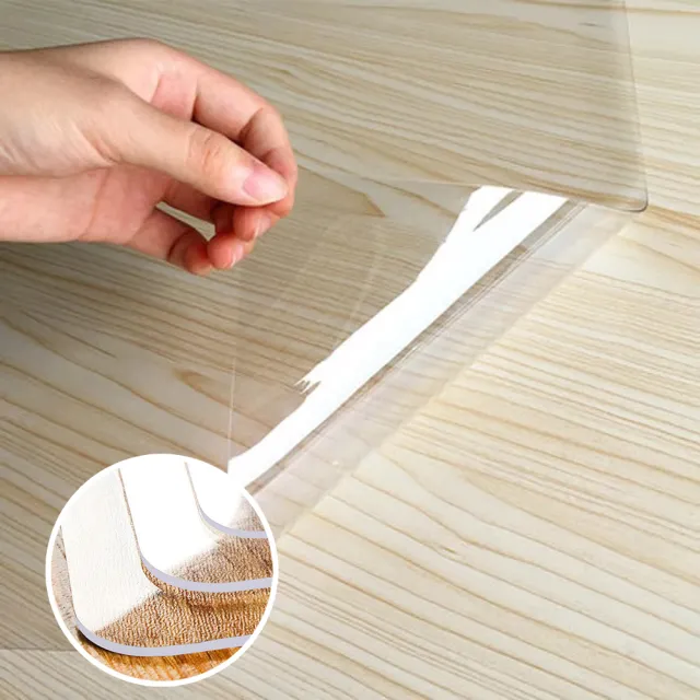 【巴芙洛】加厚款 超透明pvc軟玻璃60*120cm厚1.5mm環保桌墊(桌巾/桌布/餐桌墊/書桌墊/桌墊/學生桌墊)