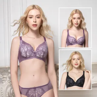 【Swear 思薇爾】買一送一2件組Hold波Bra系列C-H罩無鋼圈/美型/包覆蕾絲大罩女內衣(三款任選)