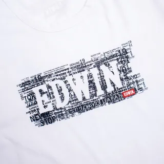 【EDWIN】男裝 人氣復刻款 EDGE 細碎字LOGO短袖T恤(白色)