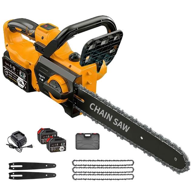 【Ogula 小倉】鏈鋸機 6380W大功率 可鋸60公分 12寸伐木王（15節兩電）3鏈條+2導板 電鏈鋸 電動鋸子 伐木鋸
