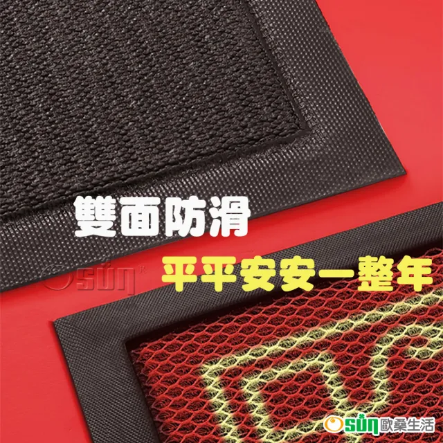 【Osun】中國風喜慶福祿入門口彈力絲防滑除塵地墊(80X120cm /CE482)