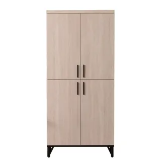 【WAKUHOME 瓦酷家具】Linda 白橡簡約生活 6尺高鞋櫃