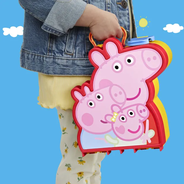 【Peppa Pig 粉紅豬】學前玩具系列(佩佩豬家族人偶手提組)
