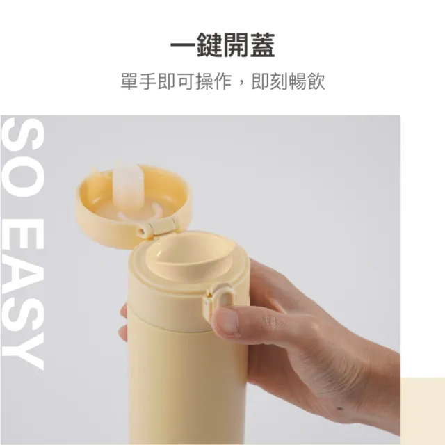 【LocknLock 樂扣樂扣】官方直營 呆萌町系列 簡約彈蓋保溫杯 480ml(兩色任選/保溫杯/彈蓋/短尾矮袋鼠)