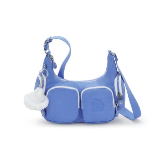 【KIPLING官方旗艦館】淺海藍多拉鍊收納側背包-RIKKA MINI