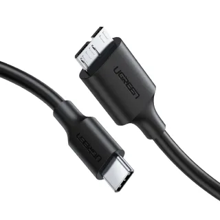 【綠聯】1M Type-C轉Micro-B 3.0傳輸線(行動硬碟轉接/MacBook/圓線)
