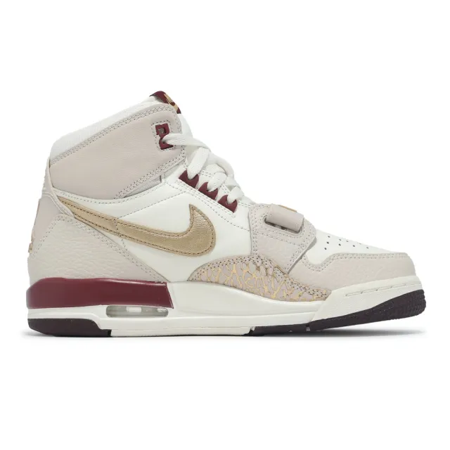 【NIKE 耐吉】休閒鞋 Air Jordan Legacy 312 GS 大童 女鞋 中筒 米白 金 喬丹(IB4914-161)